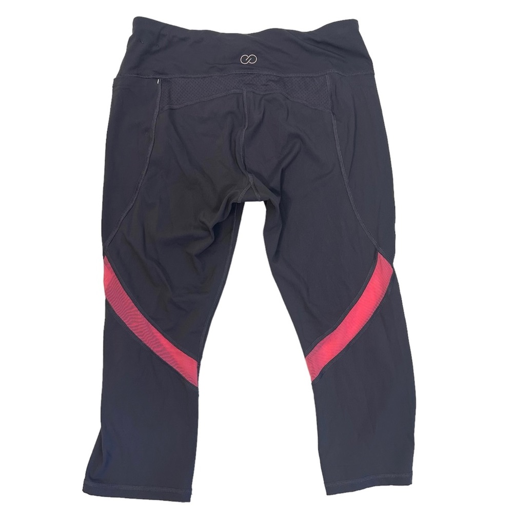 Calia Energize Capri Leggings Size M Gray Pink Mesh Gym Workout Running Athletic - Picture 6 of 9
